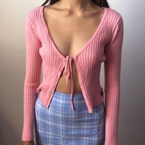 MINGA London Pink Ribbed Top